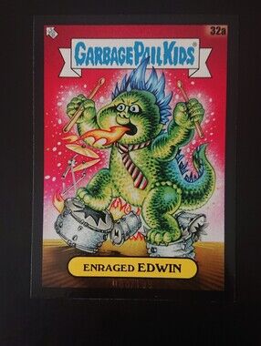 2025 Topps Garbage Pail GPK Green Day - Enraged Edwin (32a) Black /199
